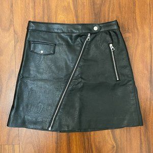 H&M High Waist Leather Skirt | Size 4P (petite)